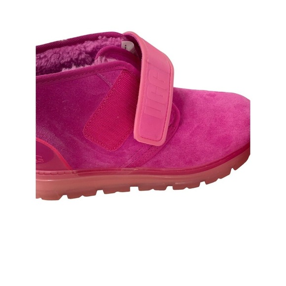 UGG Neumel Suede Chukka Boots Clear Soles Hot Pink Barbie Core Womens Size 11 - Picture 13 of 15